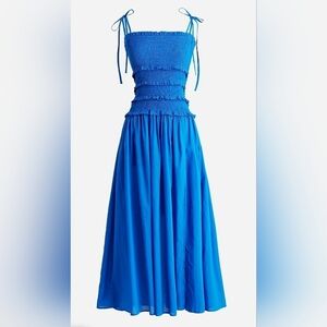 J. Crew Royal Blue Tiered Maxi Dress